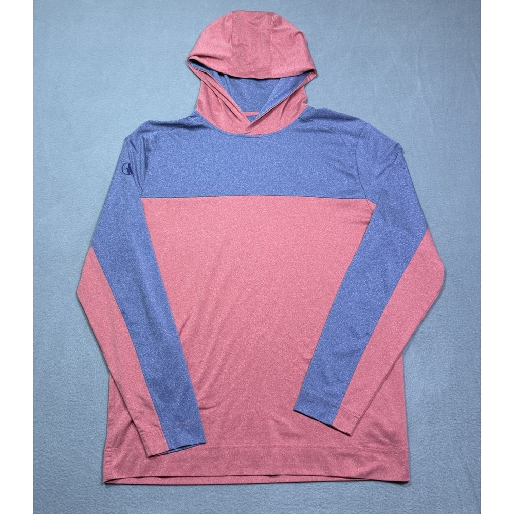 Johnnie-O Hoodie Mens M Grayhawk Twilight Performance Pullover Athleisure